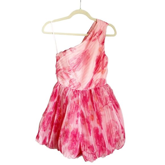 Hutch One Shoulder Floral Romper 8 Pink NWT